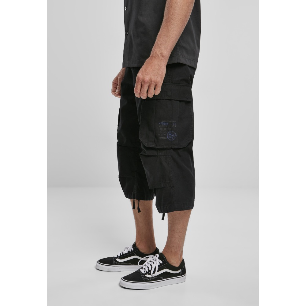 Brandit - Industry Vintage Cargo Pantalon 3/4 - Noir